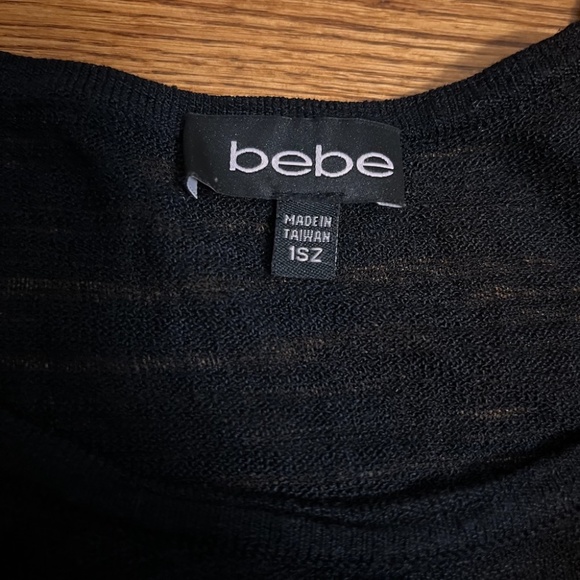 bebe black long top fit med-large - Picture 5 of 11